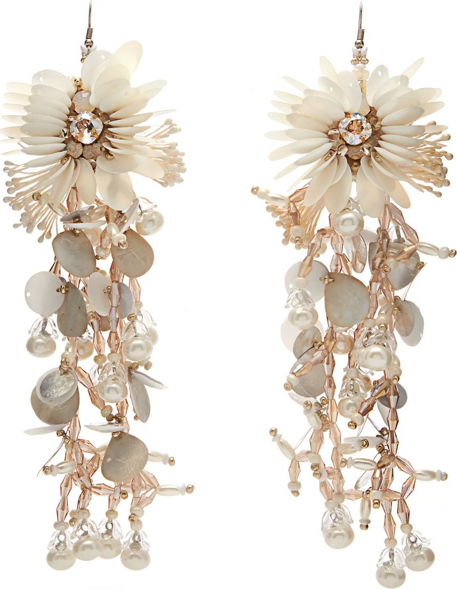 Biyan Toby flower-beaded earrings