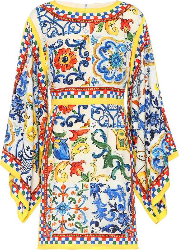 Dolce & Gabbana Printed silk minidress