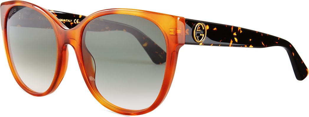 Gucci Gradient Oversized Cat-Eye Sunglasses