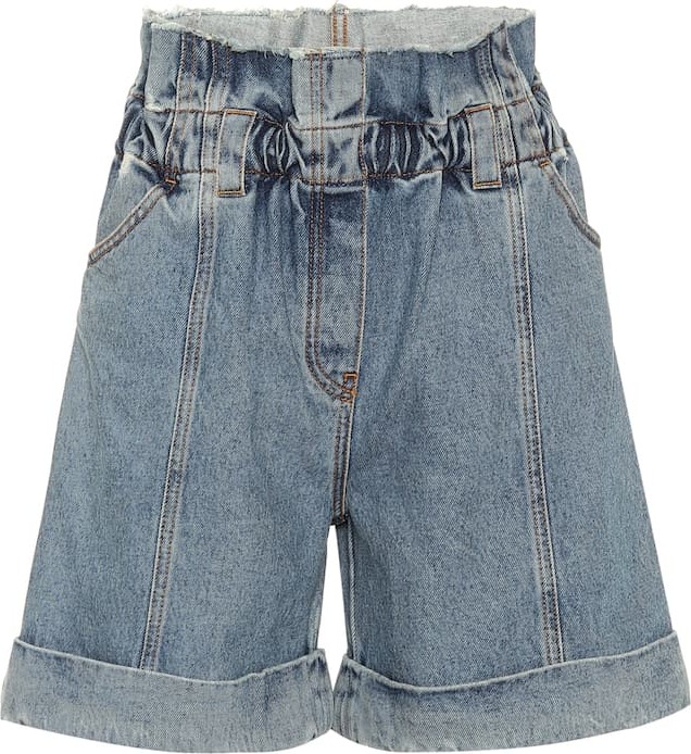 Philosophy Di Lorenzo Serafini Paperbag high-rise denim shorts