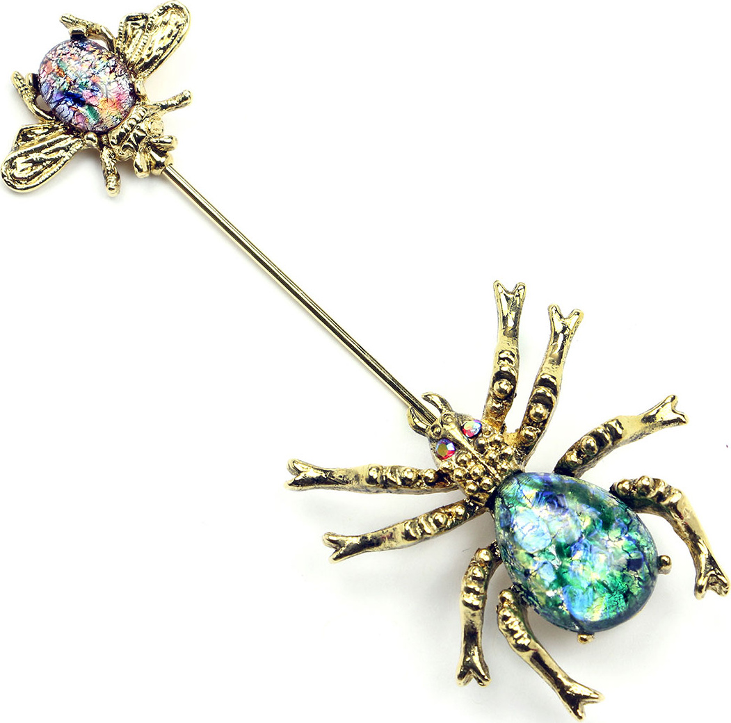 Ben-Amun Crystal Spider & Insect Pin