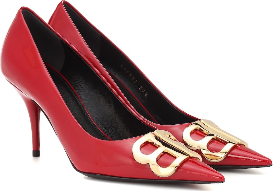 Balenciaga BB patent leather pumps