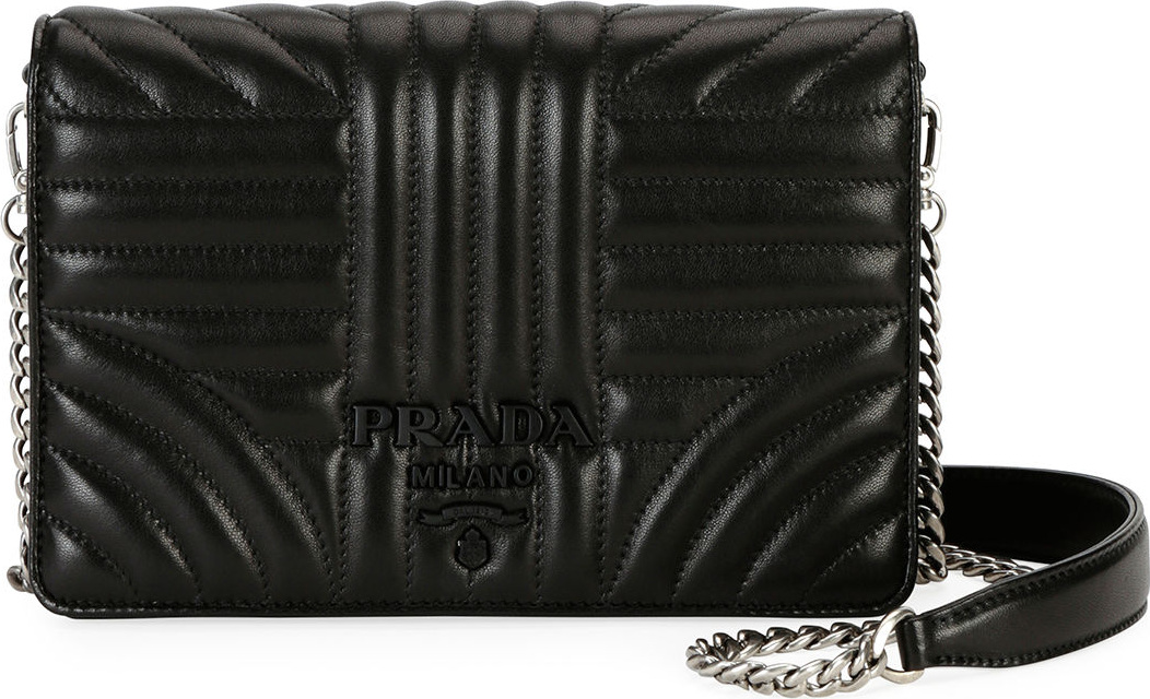 Prada Small Diagramme Crossbody Bag w/ Removable Strap