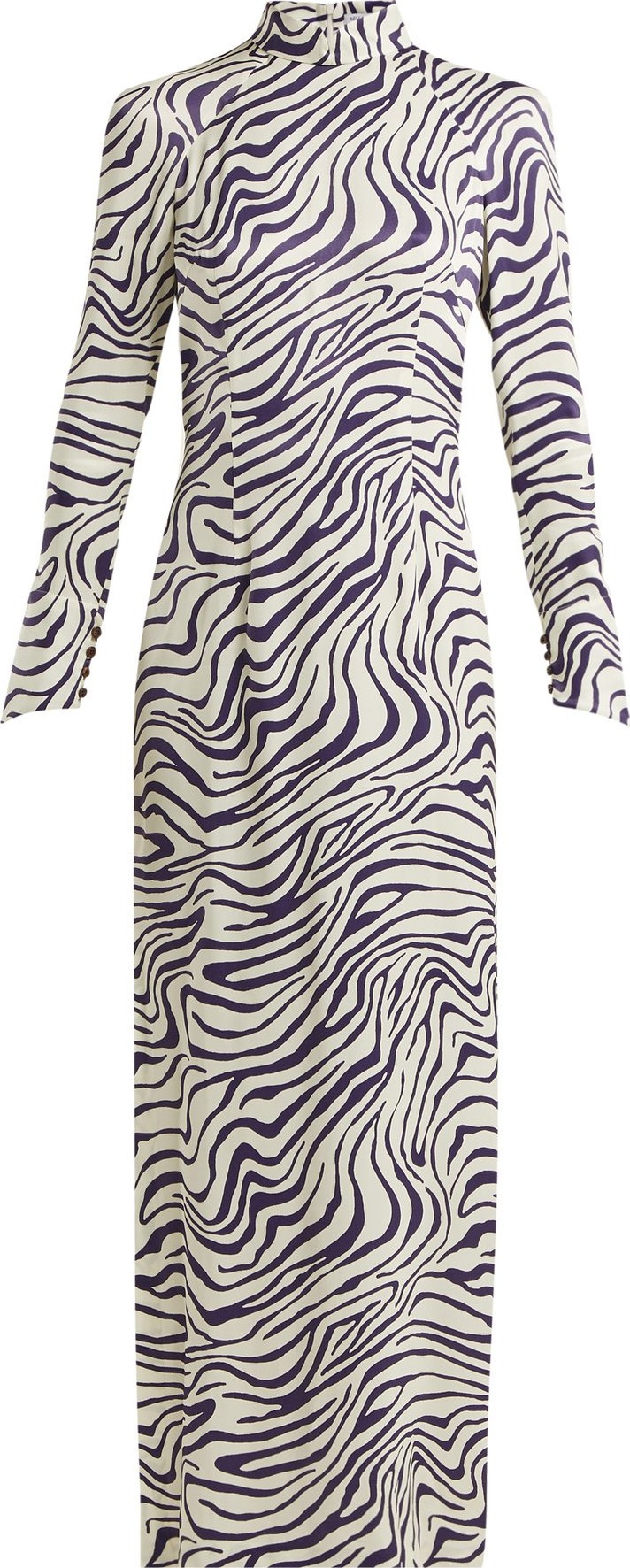 Bella Freud Okavango satin tiger-print dress