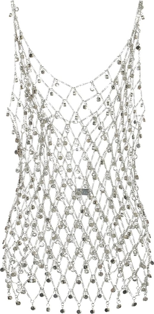 Paco Rabanne Crystal-embellished chain camisole