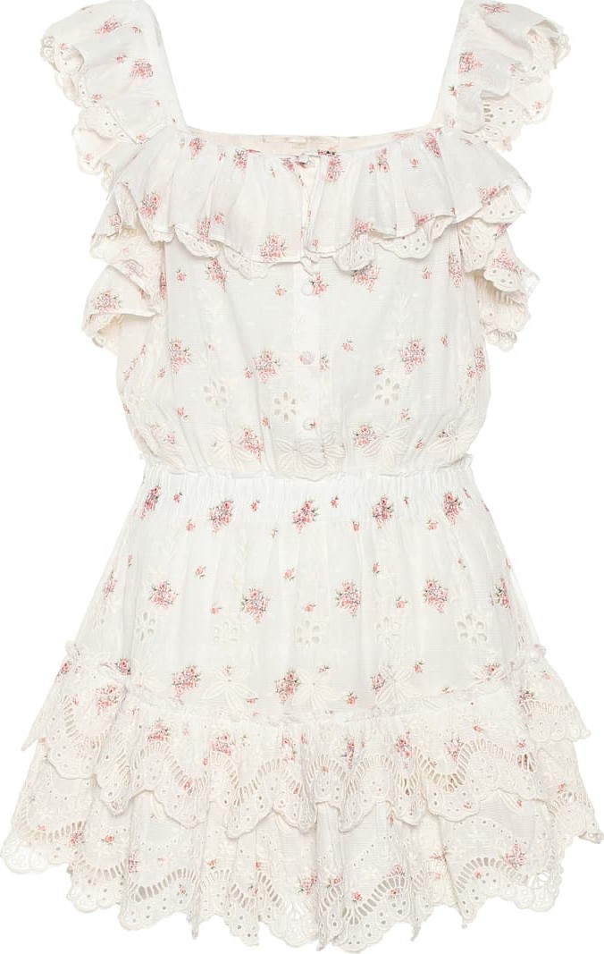 LOVESHACKFANCY Marina floral cotton minidress