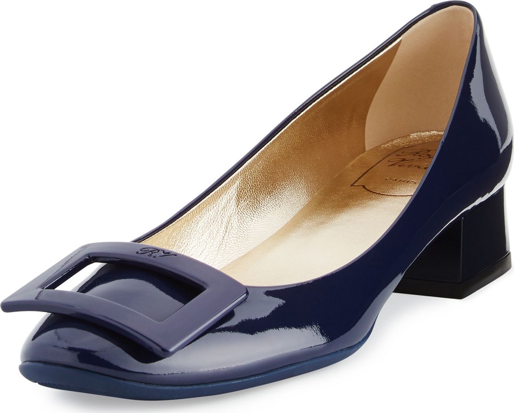 Roger Vivier Belle de Nuit Patent Pumps, Navy