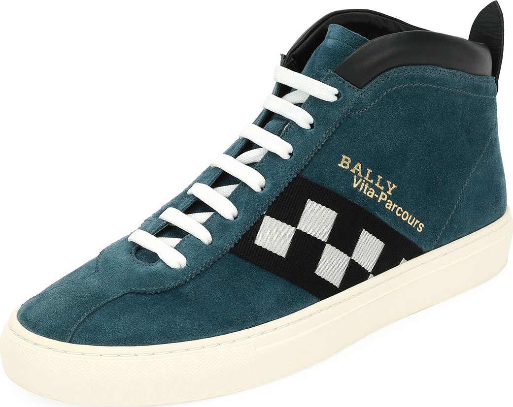 Bally Men's Vita Retro High-Top Sneakers