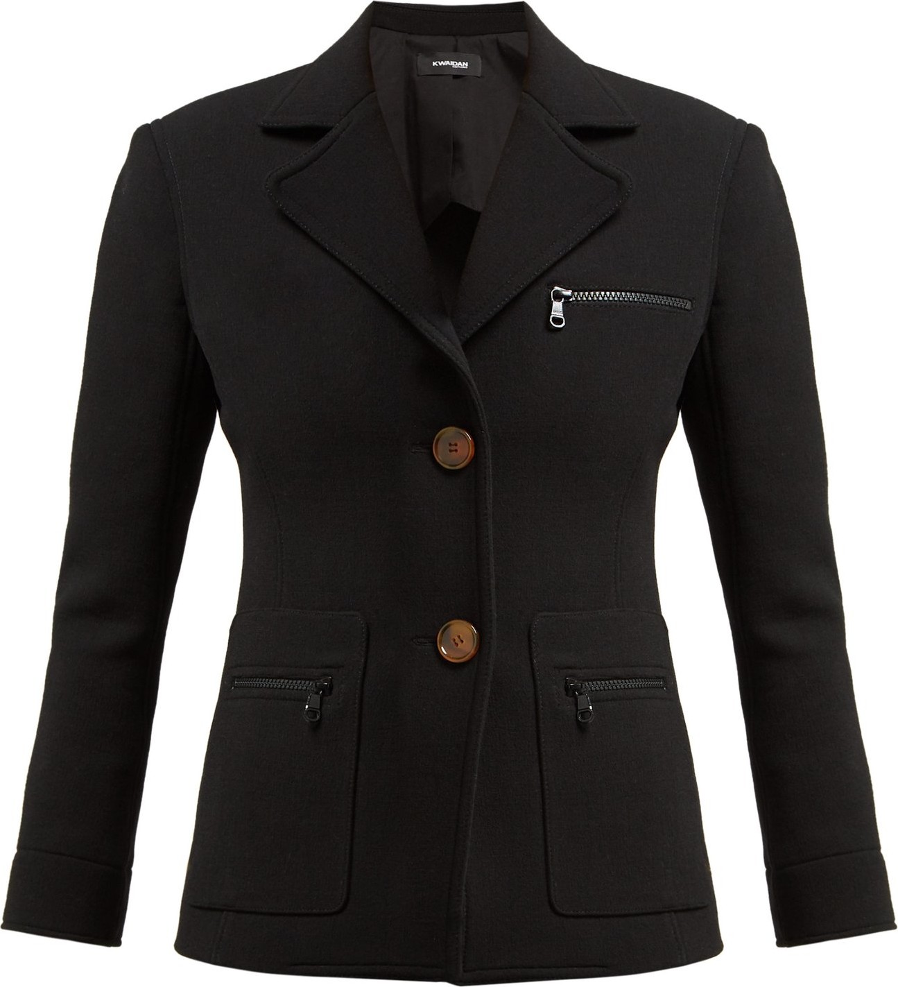 Kwaidan Editions Single-breasted wool-blend crepe blazer