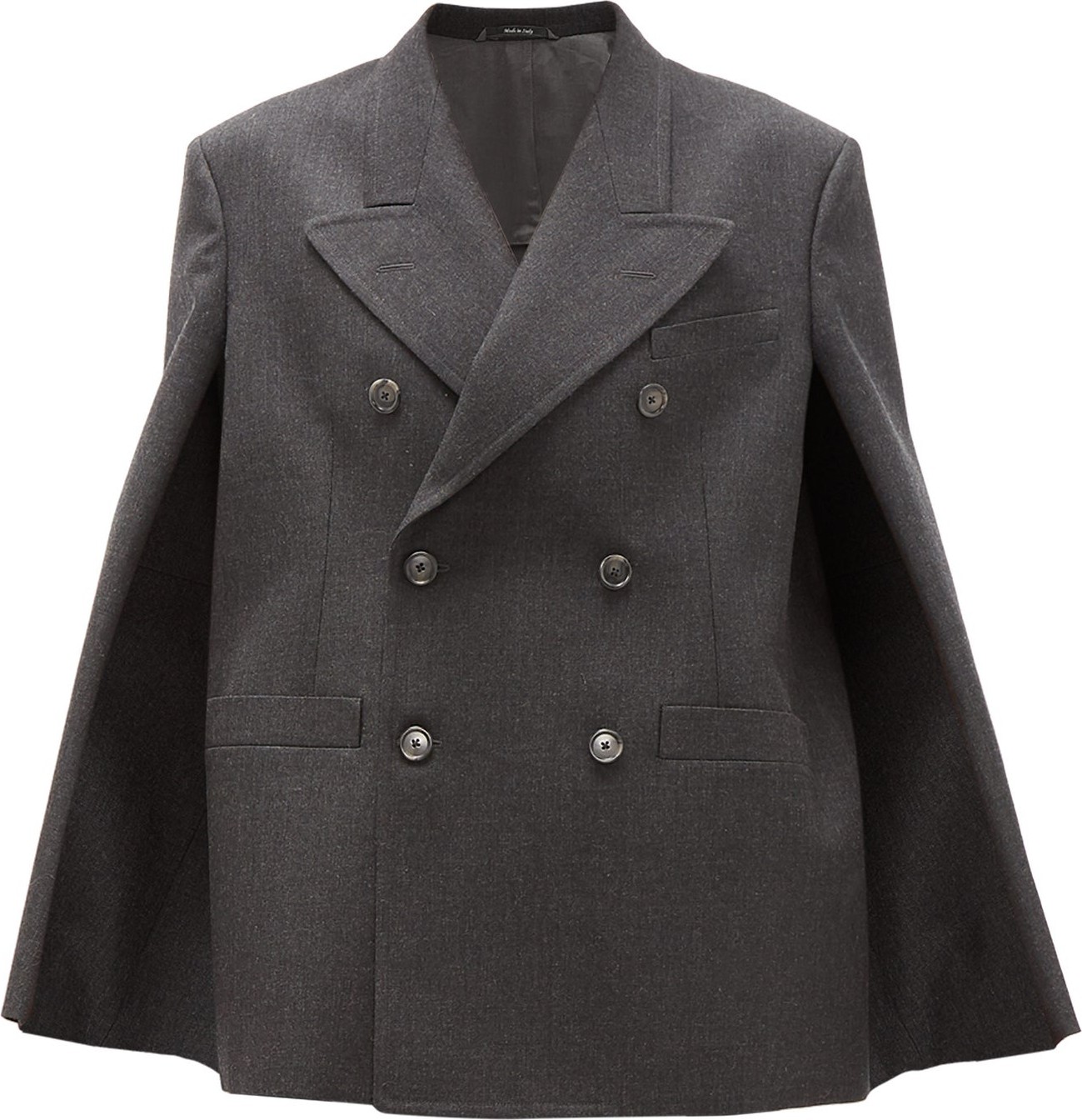 Maison Margiela Double-breasted wool cape jacket