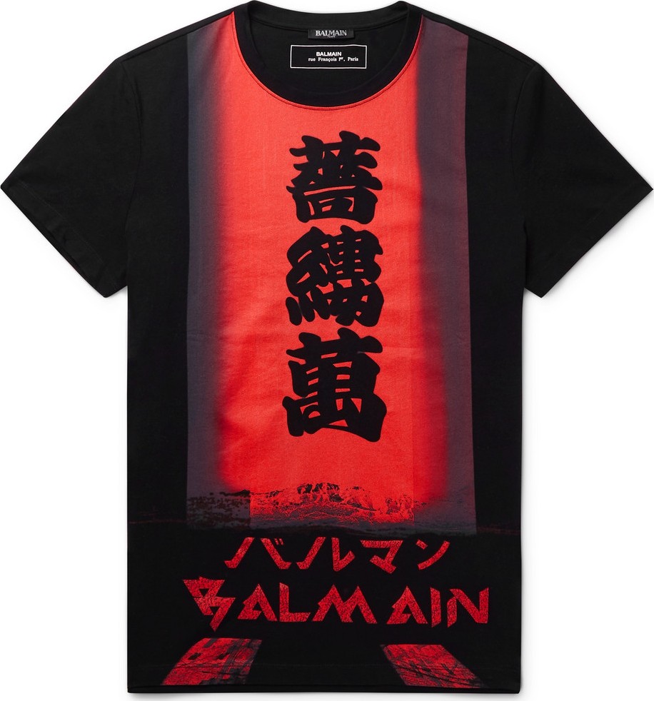 Balmain Slim-Fit Logo-Print Cotton-Jersey T-Shirt