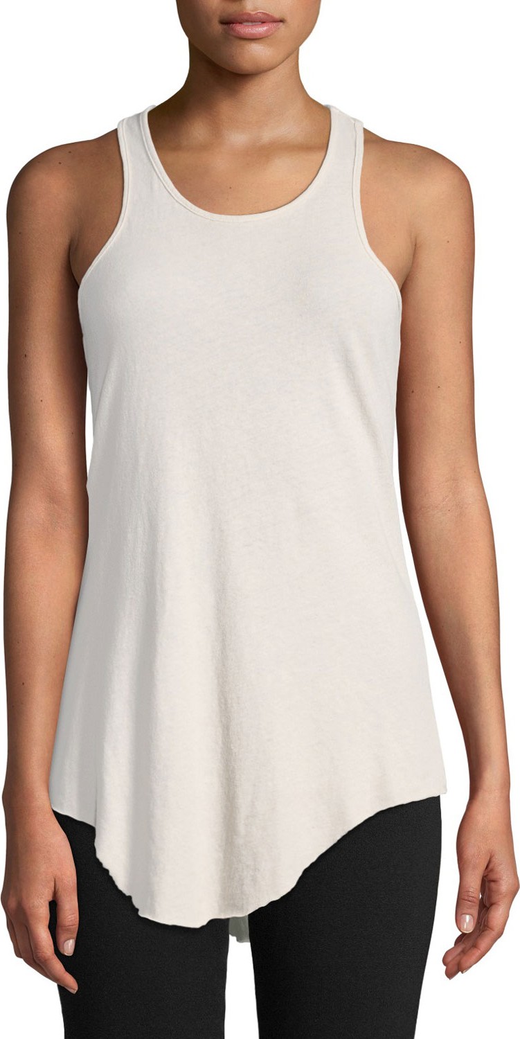 FOREO Base Layer Scoop-Neck Cotton Tank, White