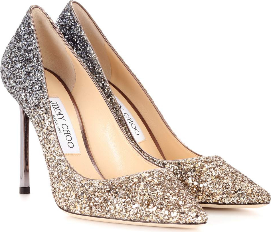 Jimmy Choo Exclusive to mytheresa – Romy 100 glitter pumps
