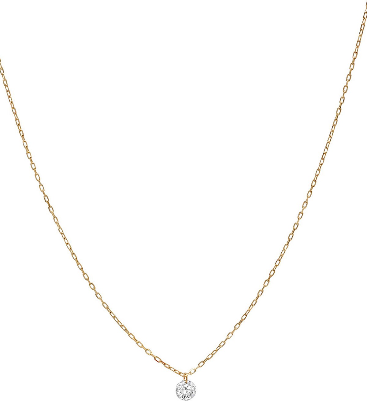 Nicha Jewelry 18k Floating Diamond Pendant Necklace