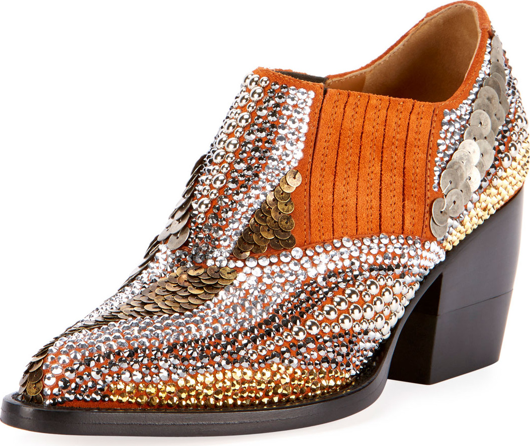 Chloe Rylee 90MM Bootie with Strass Detail