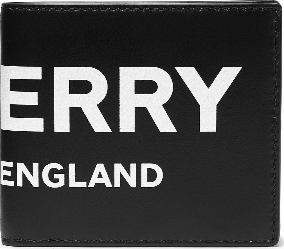 Burberry London England Logo-Print Leather Billfold Wallet