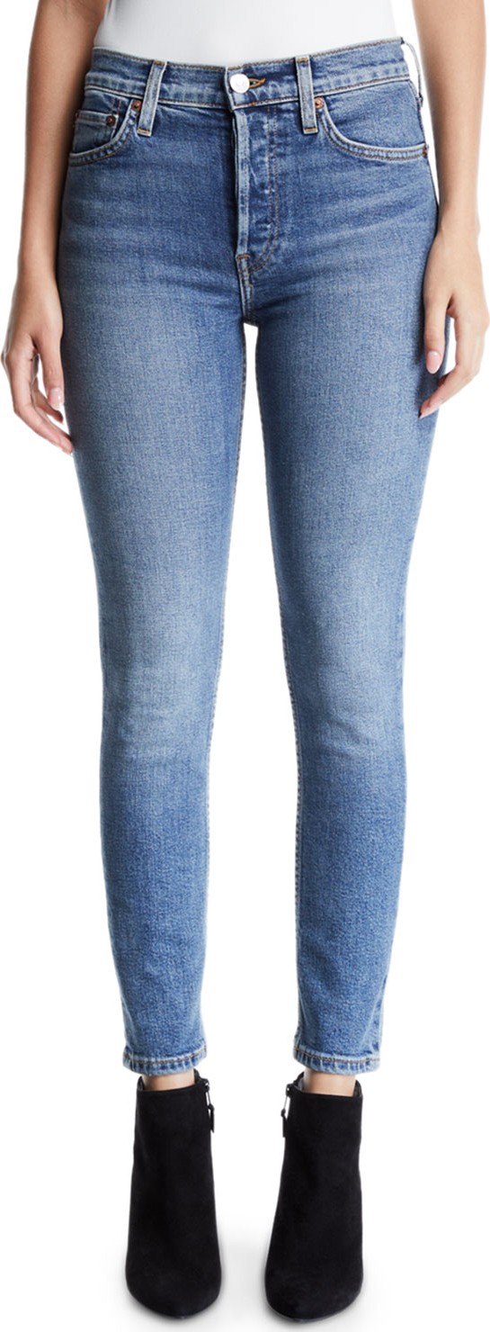 RE/DONE High-Rise Skinny Ankle Cropped Jeans
