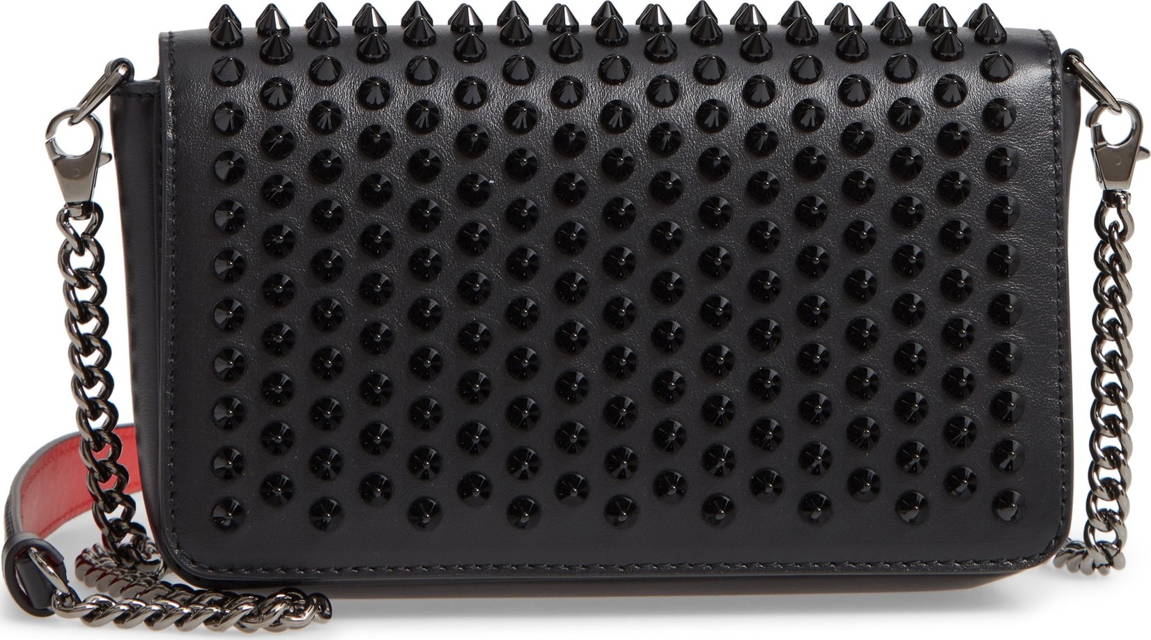 Christian Louboutin Zoompouch Spiked Leather Clutch