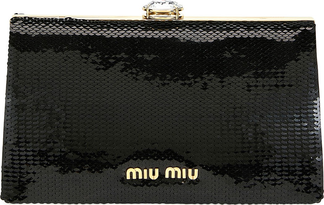 Miu Miu Sequin and Crystal Clutch Bag