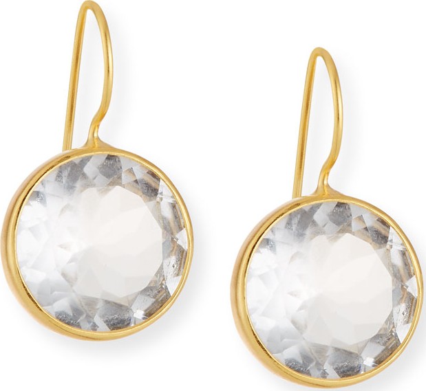 Dina Mackney Large Clear Quartz Drop Earrings
