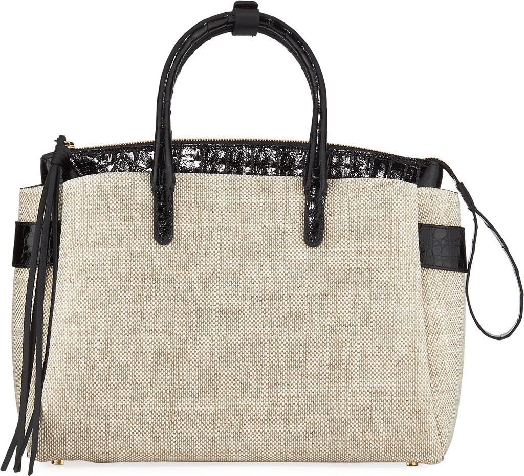 Nancy Gonzalez Cristie Medium Linen Tote Bag