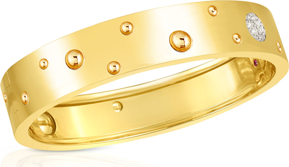 Roberto Coin Pois Moi Luna 18k Yellow Gold Bangle