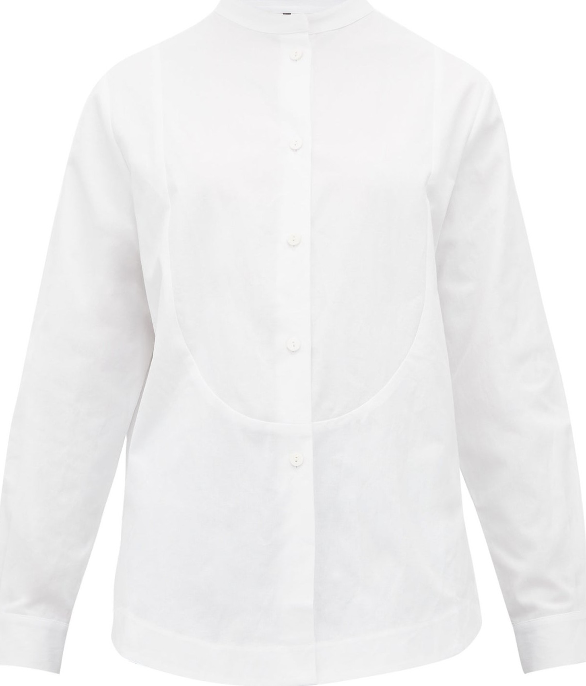 Sara Lanzi Bib-panel cotton-canvas shirt