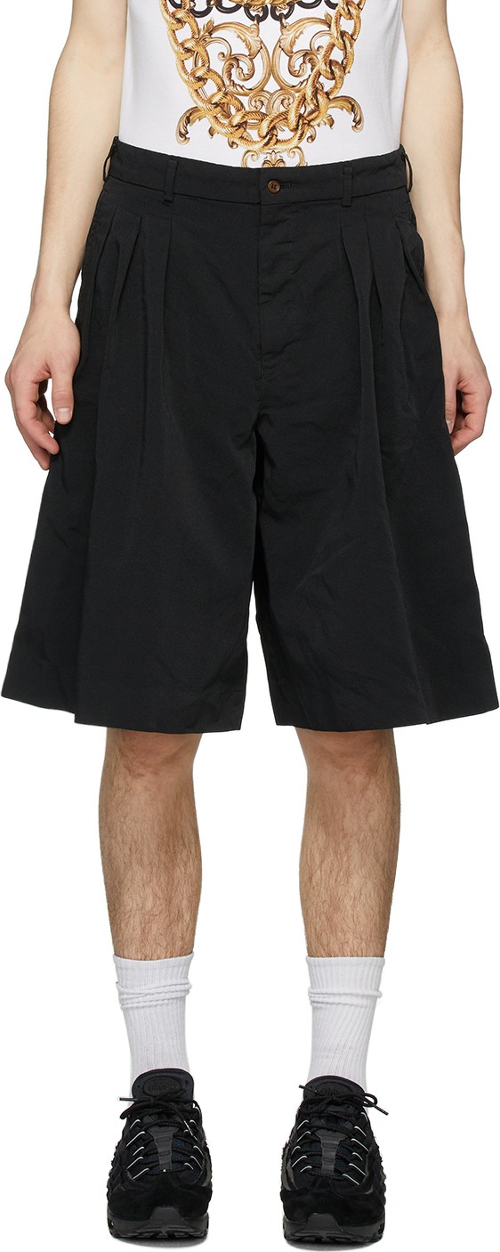 Comme Des Garçons Homme Plus Black Piqué Shorts