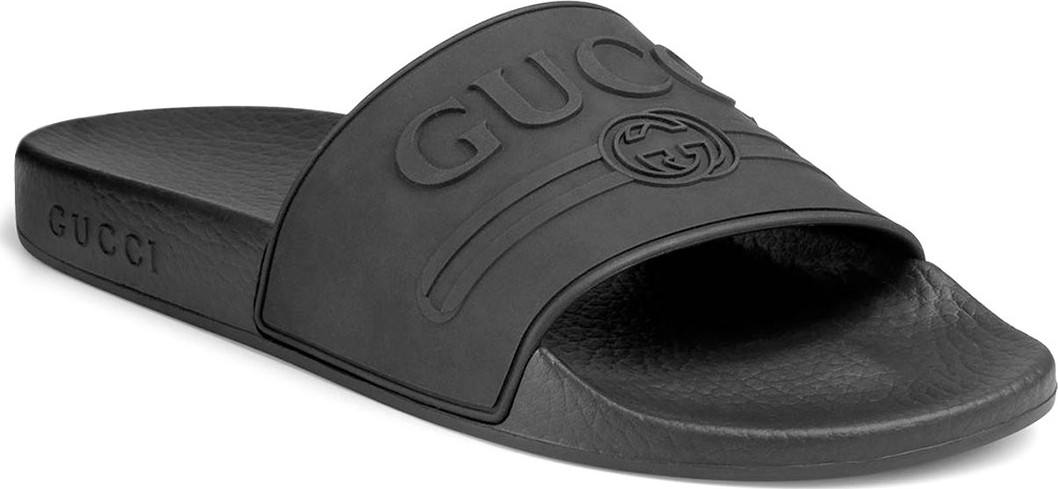 Gucci Gucci Logo Rubber Slide Sandal