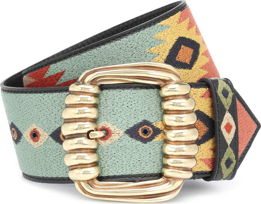 Etro Embroidered leather belt