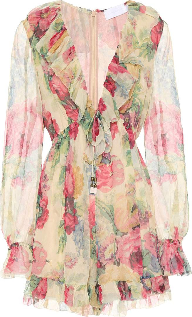 Zimmermann Melody Floating silk playsuit