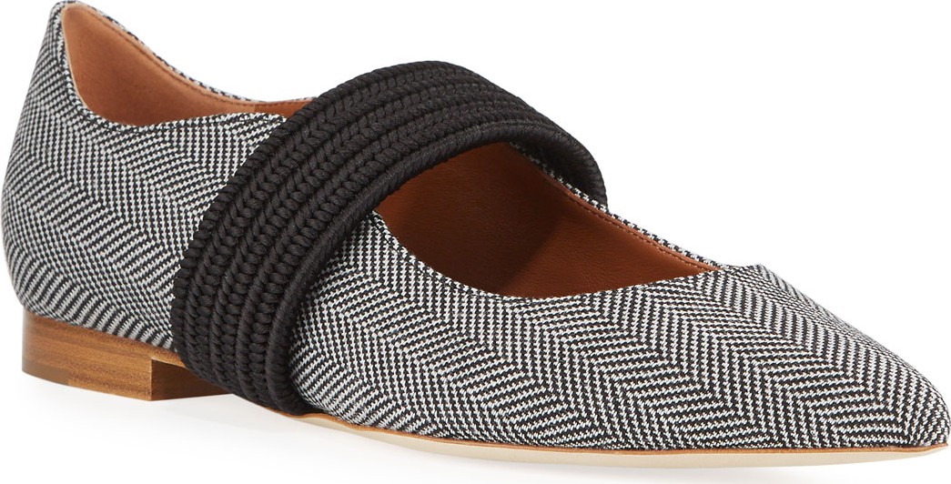 Malone Souliers Martina Tweed Slip-On Flats