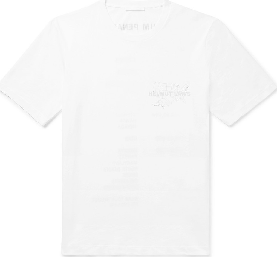 Helmut Lang Logo-Print Cotton-Jersey T-Shirt