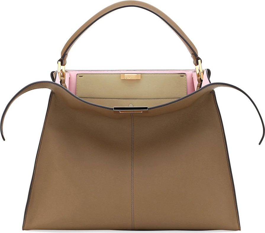 Fendi Peekaboo X-Lite Soft Calf Satchel Bag