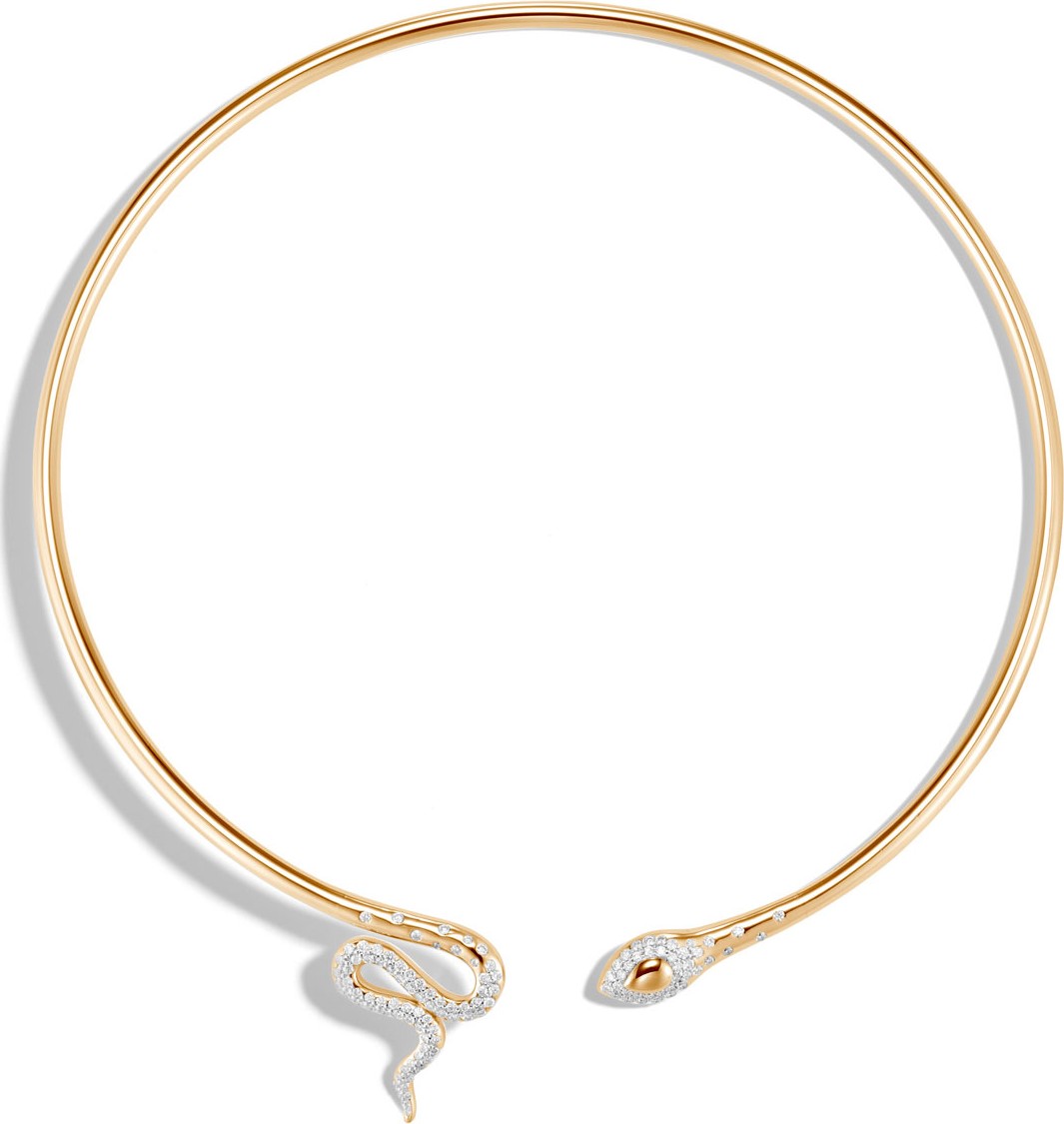 John Hardy 18k Legends Cobra Necklace w/ Diamonds