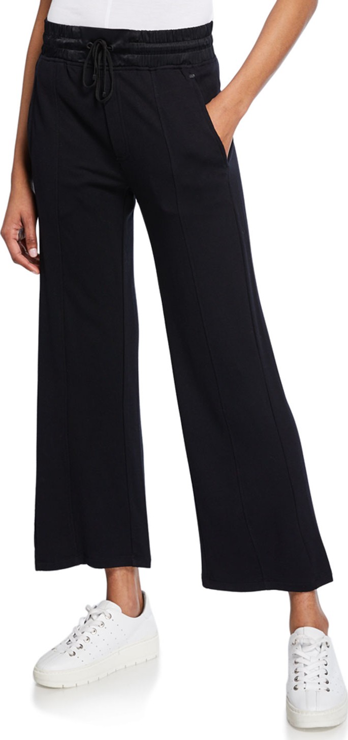 Blanc Noir Pintuck Silk Drawstring Culottes