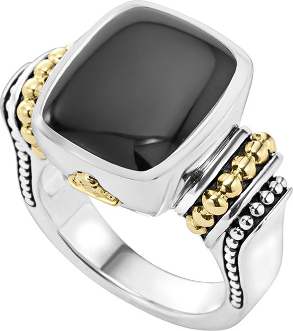 LAGOS Caviar Color Onyx Ring, Size 7