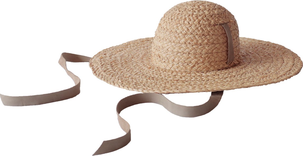 Janessa Leone Gaby Woven Straw Sun Hat w/ Chin Tie