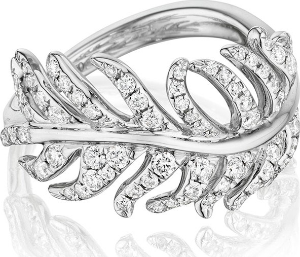 Mimi So The Phoenix Feather Ring with Diamonds, Size 6.25