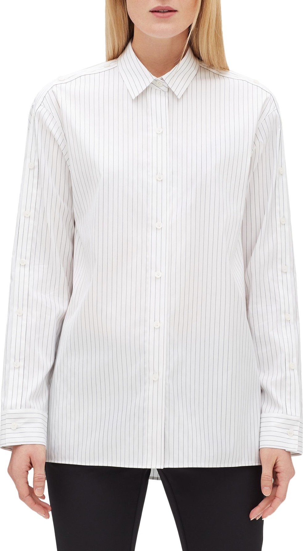 Lafayette 148 New York Trinity Stanford Stripe Shirt