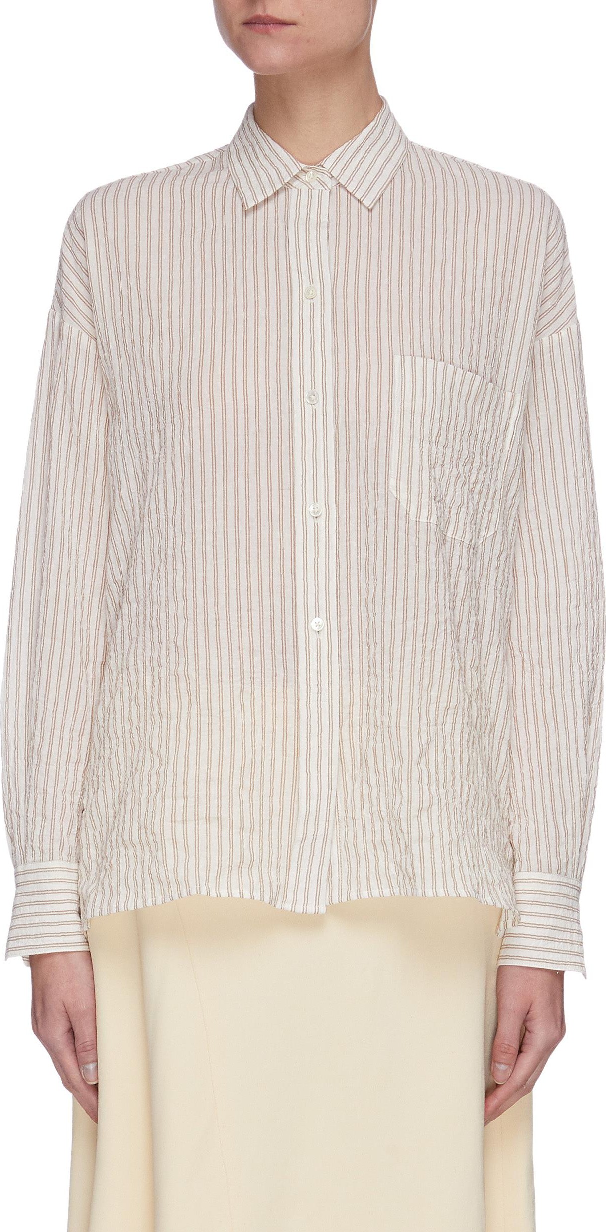Vince Double stripe button up shirt