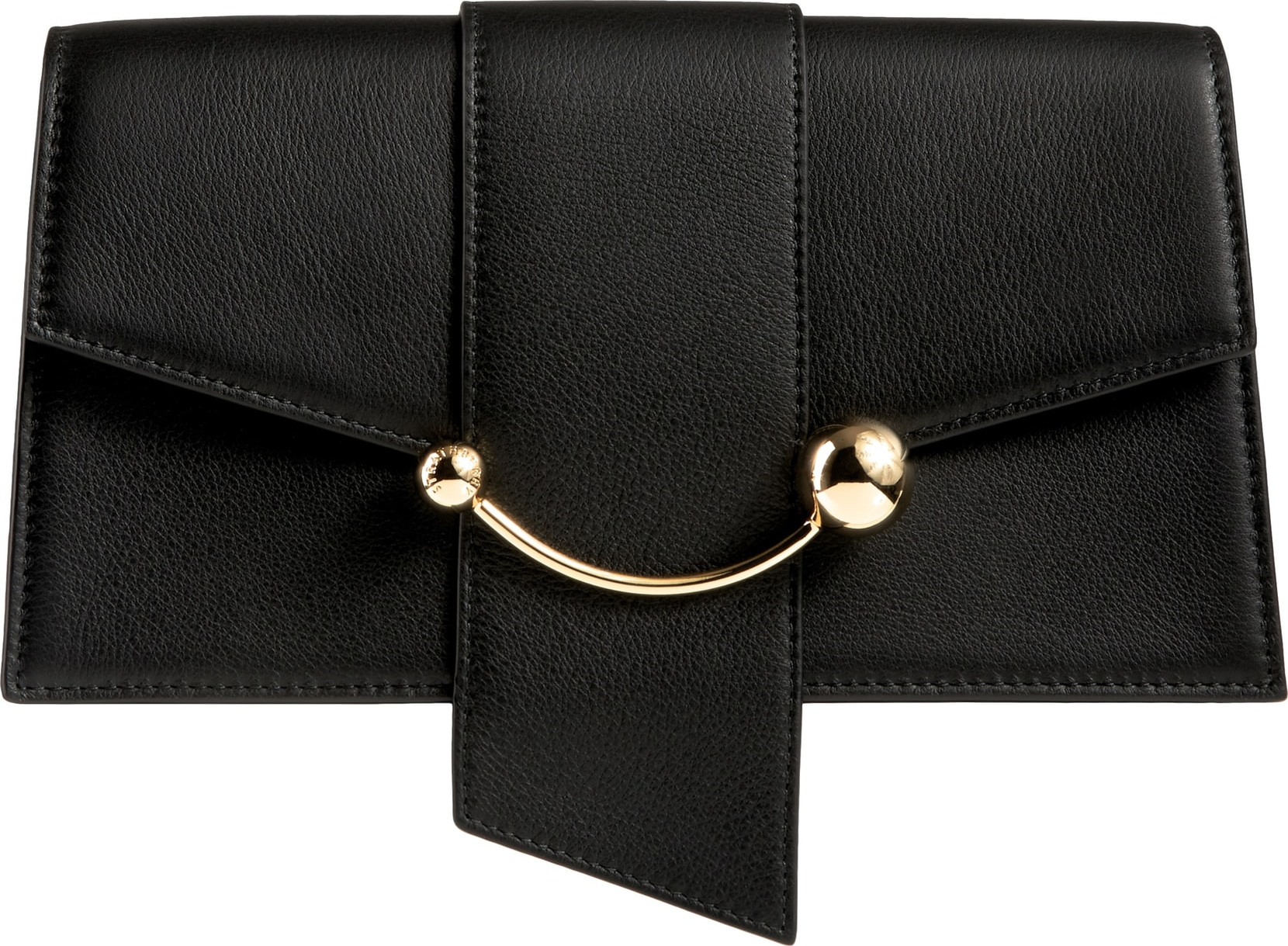 Strathberry Mini Crescent Leather Clutch
