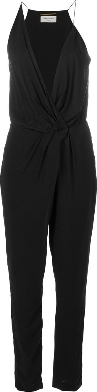 Saint Laurent plunge neck jumpsuit