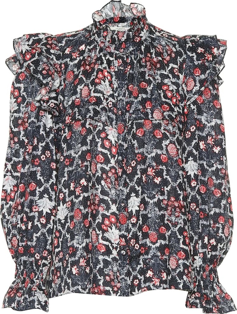 Isabel Marant Etoile Printed linen blouse