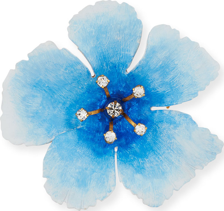 Jennifer Behr Thalia Crystal Flower Brooch