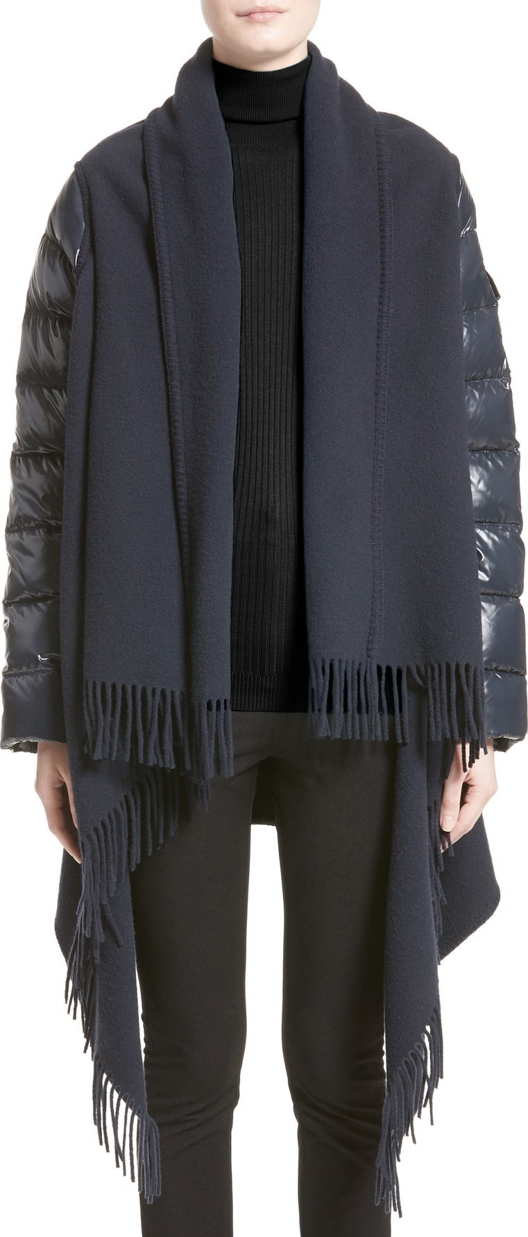 Moncler Mantella Quilted Sleeve Wrap Sweater
