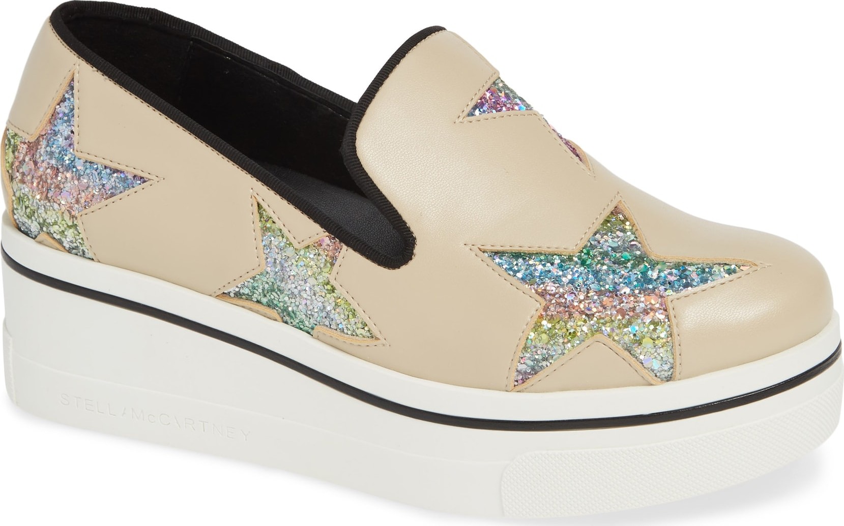 Stella McCartney Binx Stars Slip-On Platform Sneaker