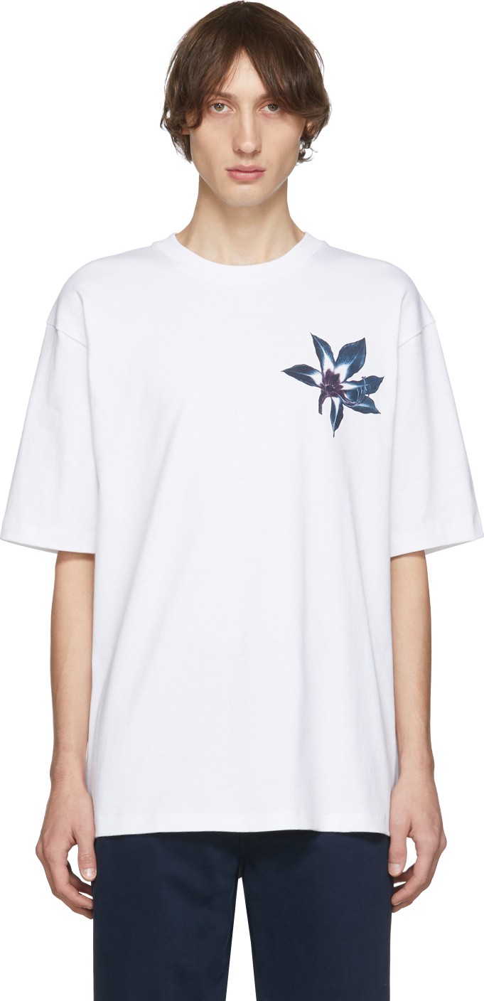 Acne Studios White Flower Erian T-Shirt