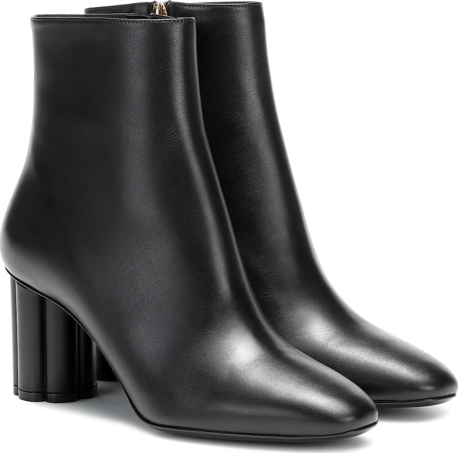 Salvatore Ferragamo Flower leather ankle boots