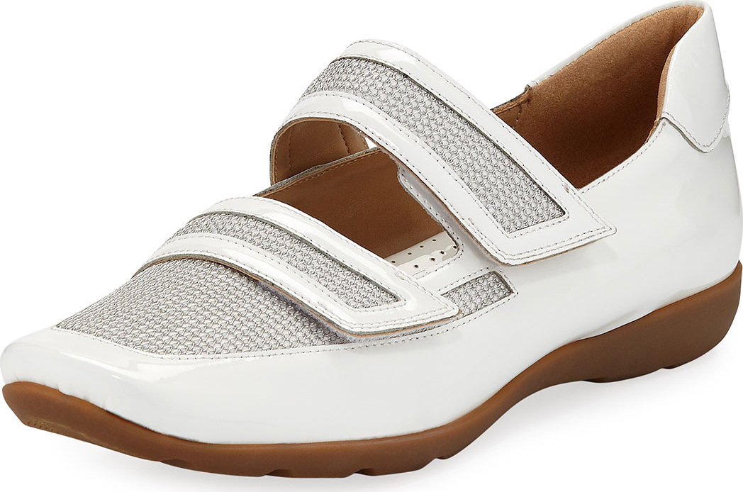 Sesto Meucci Gyan Patent Leather/Mesh Mary Jane Sneakers